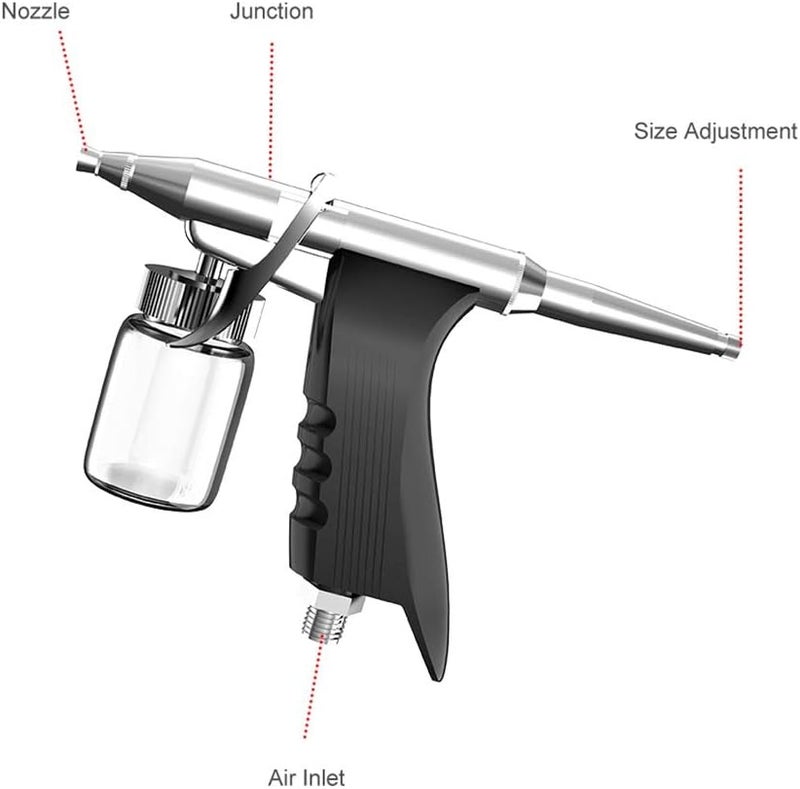 woobles Professional Oxygen Spray Gun Kit, Airbrush Gun Spray Gun Art Tattoo Decoration Tools, Tattoo Spray Gun - Image 3